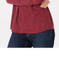 Style & Co Women's Split Neck Cotton Thermal Top Purple Size X-Small