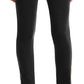 JM Collection Women's Side-Hem Zip Leggings Black Size XX-Large
