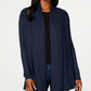 Karen Scott Women's Open Front Cardigan Blue Size Small