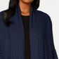 Karen Scott Women's Open Front Cardigan Blue Size Small
