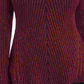 Style & Co Women's Textured Speckle Long Sleeve Jewel Neck T-Shirt Sweater Red Size Petite Petite