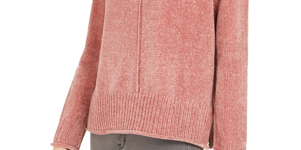 Style & Co Women's Chenille Sweater Purple Size Petite Small