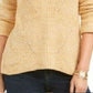 Style & Co Women's Crewneck Marled Sweater Gold Size XX-Large