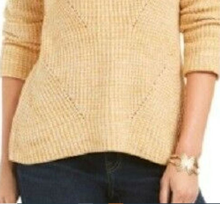 Style & Co Women's Crewneck Marled Sweater Gold Size XX-Large
