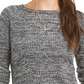 Style & Co Women's Petite Marled-Knit Sweater Black Size Petite Small