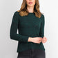 Style & Co Women's Marled Knit Sweater Green Size Petite Medium