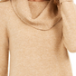 Style & Co Women's Cowl Neck Waffle Knit Sweater  Beige Size XX-Large