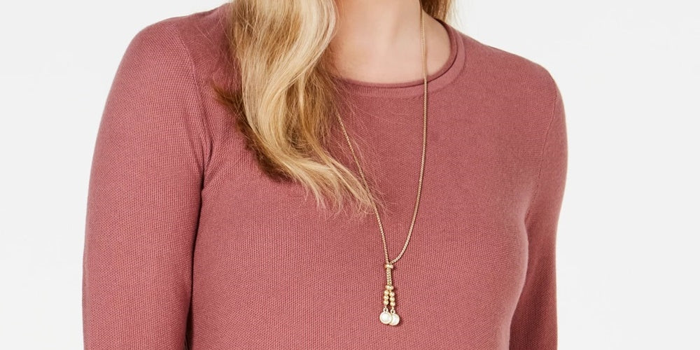 Style & Co Women's High Low Tunic Sweater Orange Size X-Small