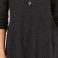 Style & Co Women's Petite Pleated High-Low Sweater Dark Gray Size Petite Large