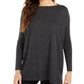 Style & Co Women's Seam-Front Tunic Sweater  Dark Gray Size Extra Small
