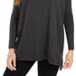 Style & Co Women's Seam-Front Tunic Sweater  Dark Gray Size Extra Small