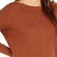 Style & Co Women's Seam Front Tunic Sweater Brown Size Petite Large