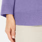 Karen Scott Women's Bateau Neck Long Sleeve Sweater Purple Size Small
