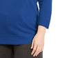 Karen Scott Women's Plus Size Ballet Neckline Sweater Navy Size 0X
