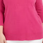 Karen Scott Women's Plus Ballet Neckline Sweater Pink Size 3X