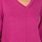 Karen Scott Women's V Neck Pullover Sweater Pink Size X-Small