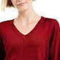 Karen Scott Women's V-Neck Pullover Sweater Red Size X-Large