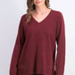 Karen Scott Women's V-Neck Pullover Sweater Red Size X-Small