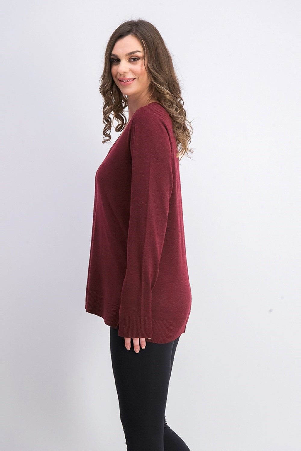 Karen Scott Women's V-Neck Pullover Sweater Red Size X-Small