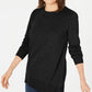 Karen Scott Women's Crewneck Long Sleeve Sweater Black Size X-Small