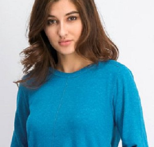 Karen Scott Women's Crewneck Long-Sleeve Sweater Blue Size Large