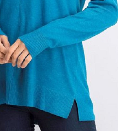 Karen Scott Women's Crewneck Long-Sleeve Sweater Blue Size Large