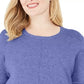 Karen Scott Women's Plus Size Scoop-Neck Seamed Sweater Dark Purple Size 1X