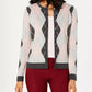 Charter Club Women's Argyle Knit Cardigan Dark Gray Size Small
