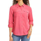 Charter Club Women's Two-Pocket Shirt Dark Pink Size XX-Large