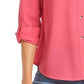 Charter Club Women's Two-Pocket Shirt Dark Pink Size XX-Large
