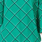 Charter Club Women's Printed 3/4 Sleeve Top Green Size Small