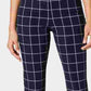 Charter Club Women's Windowpane Pants Blue Size 10