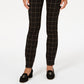 Charter Club Women's Windowpane Pants Charcoal Size 6