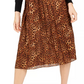 Charter Club Women's Animal Print Pleated Skirt Beige Size XX-Large