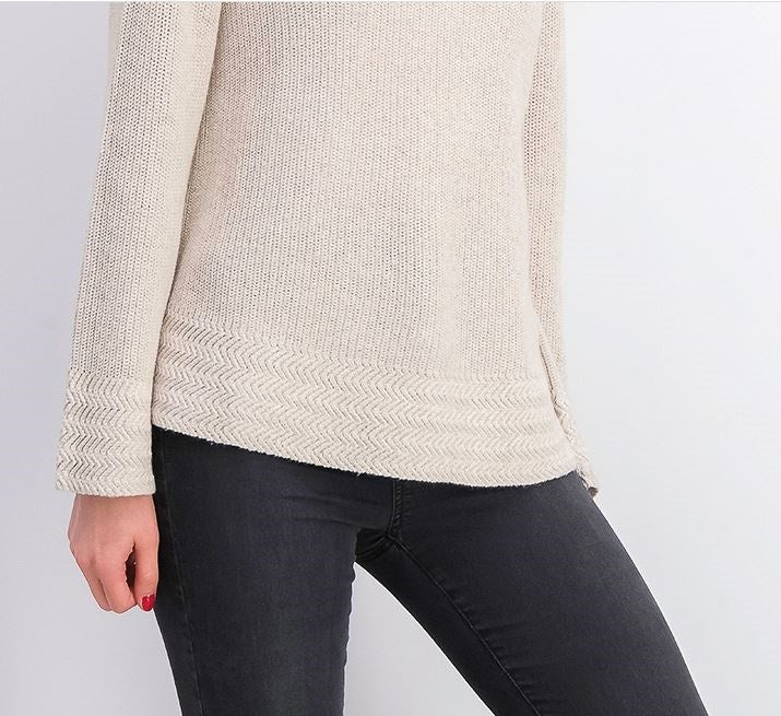 Style & Co Women's Boxy Knit Pullover Sweater Beige Size X-Small