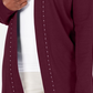 Karen Scott Women's Cotton Studded Cardigan Red Size Petite Small-Medium