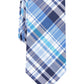 Bar III Men's Owens Plaid Skinny Tie Dark Blue Size Regular