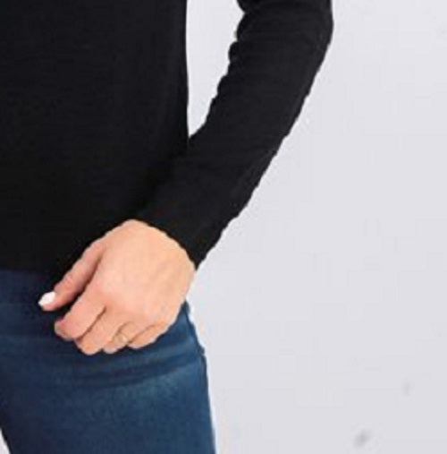 Karen Scott Women's Button-Shoulder Sweater Black Size X-Large