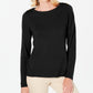 Karen Scott Women's Button Shoulder Sweater Black Size XX-Large