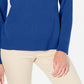 Karen Scott Women's Button Shoulder Sweater Navy Size X-Large