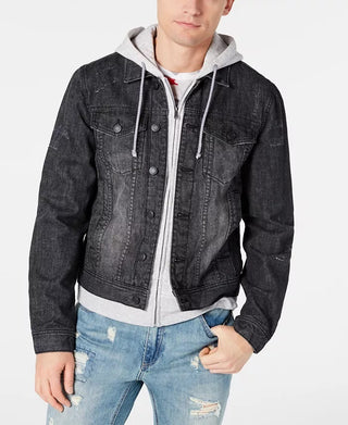 American Rag Men's Slate Denim Jacket Grey Size Small