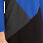 Alfani Women's Asymmetrical Colorblocked Sweater Blue Size X-Large