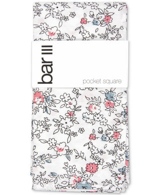 Bar III Men's Archer Floral Pocket Square White Size Regular