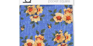 Bar III Men's Landell Floral Pocket Square  Yellow Size Regular