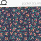 Bar III Men's Johnson Floral Pocket Square Navy Size Regular