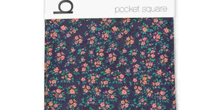 Bar III Men's Johnson Floral Pocket Square Navy Size Regular