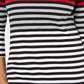 Karen Scott Women's Striped Colorblocked Top Red Size Petite Small