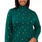 Karen Scott Women's Plus Size Tree Printed Mock-Neck Top Bright Green Size 0X