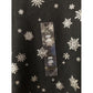 Karen Scott Women's Snowy Glory Mock Neck Top Black Size Medium