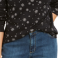 Karen Scott Women's Snowy Glory Mock Neck Top Black Size Petite Small-Medium